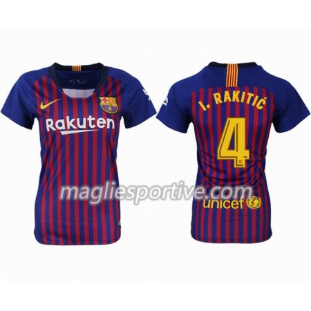 Completo Calcio Barcellona RAKITIC 4 Donna Divisa Prima 2018/2019
